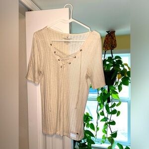 Size L- Women’s Laced White Top